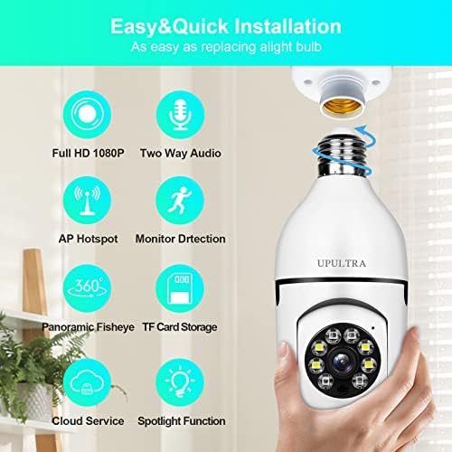 Wireless Bulb Camera WiFi 1080P