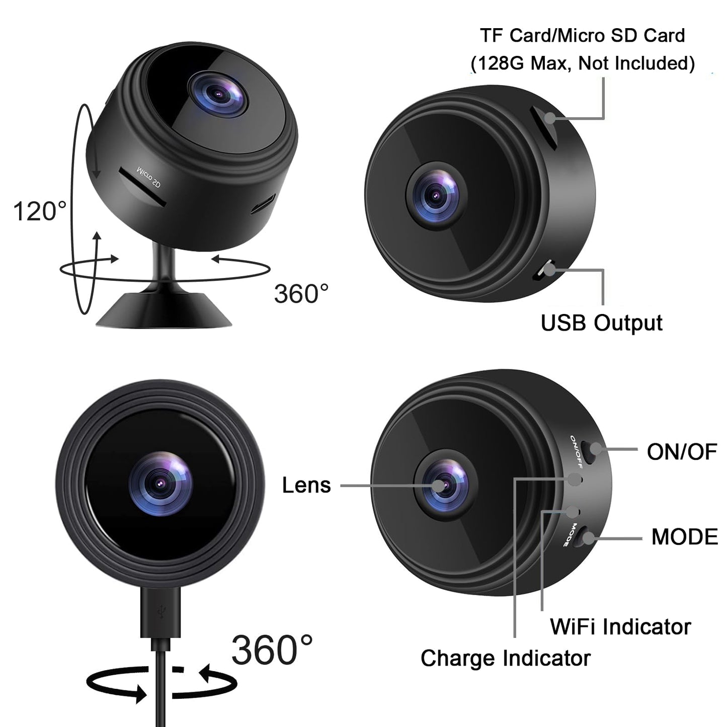 Mini Spy WiFi 1080P HD Camera