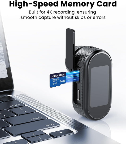 4K Mini Body Camera Wearable POV Action Cam