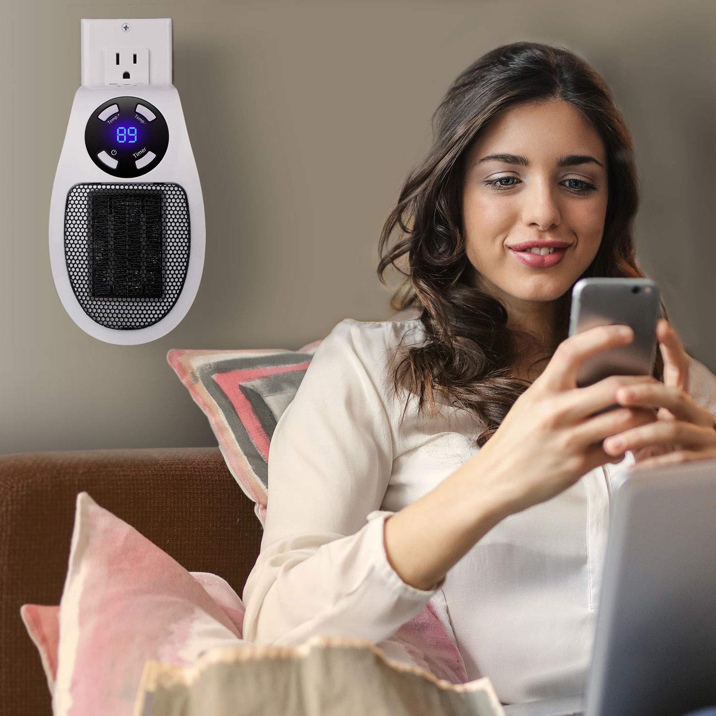 Wall Space Heater 450W Remote Portable Electric Heate