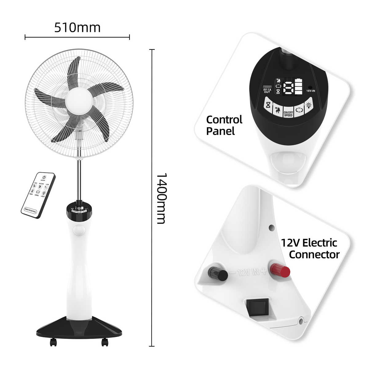 NATIONAL RECHARGEABLE FAN ABH-8000