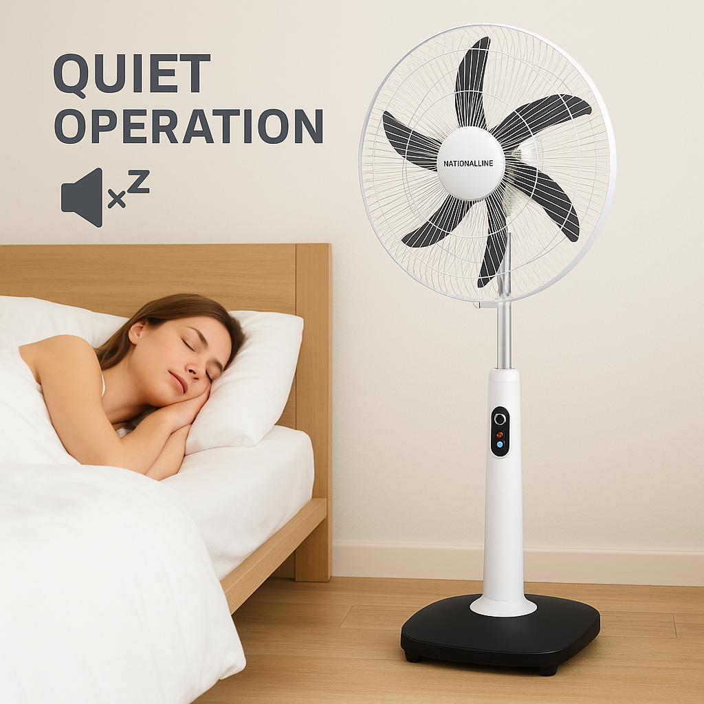 NationalLine Rechargeable Stand Fan – ABH-9000