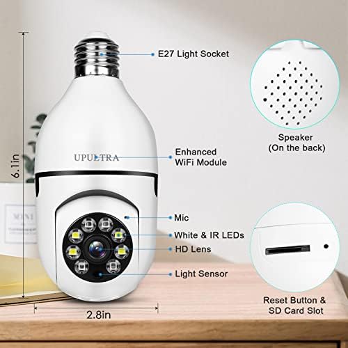 Wireless Bulb Camera WiFi 1080P