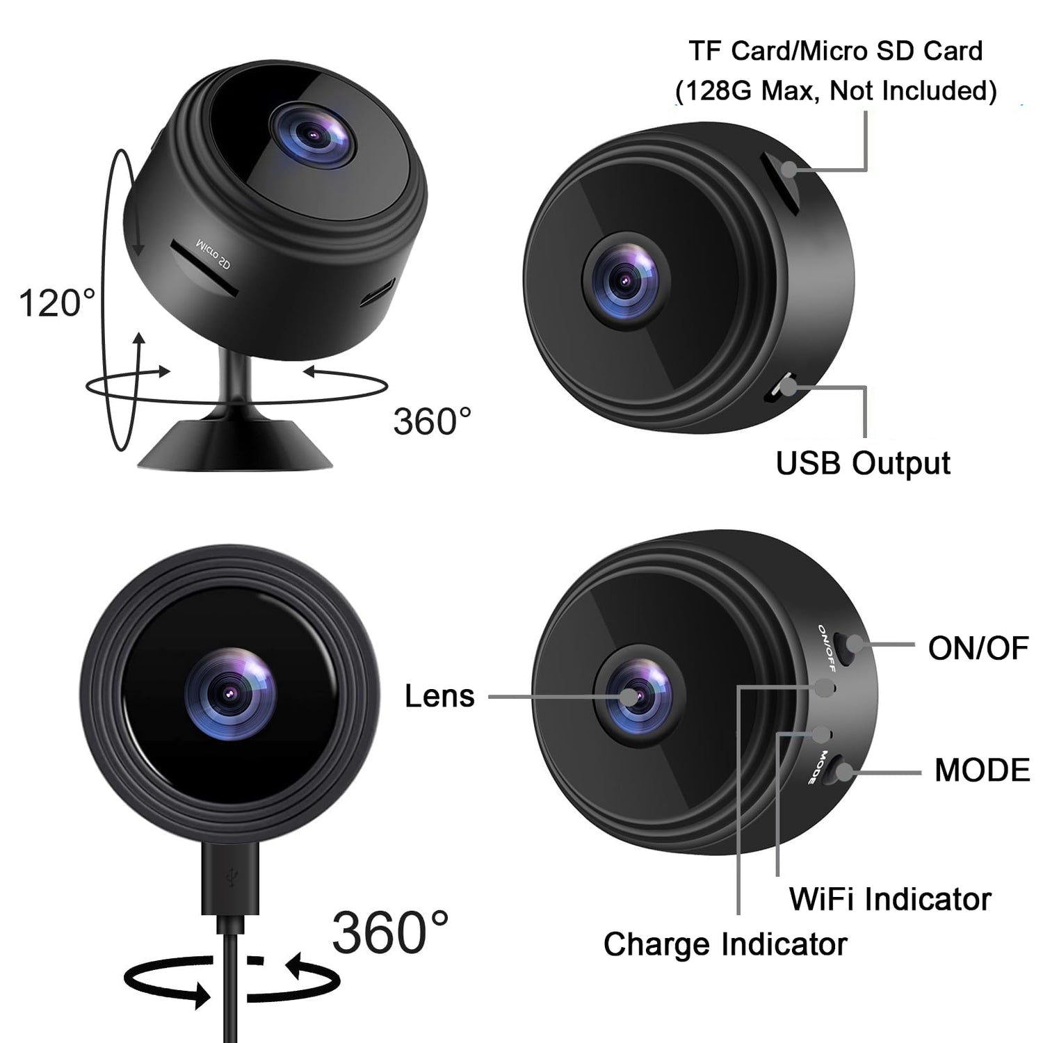 Mini Spy WiFi 1080P HD Camera