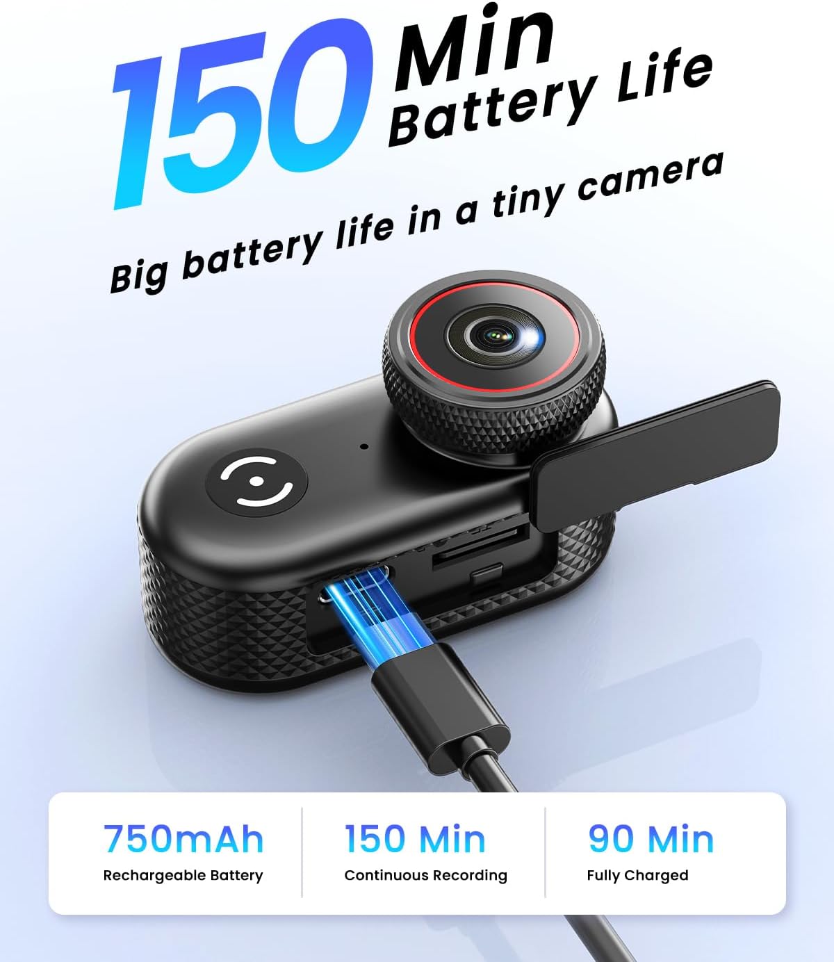 4K Mini Body Camera Wearable POV Action Cam