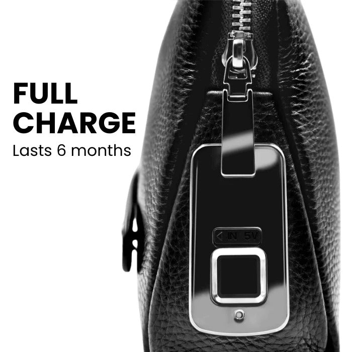 Smart Fingerprint Leather Hand Bag